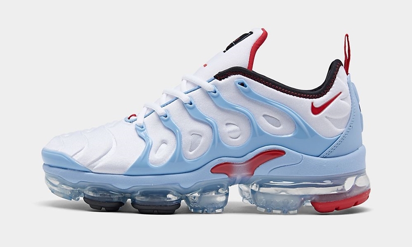 vapormax plus white and red