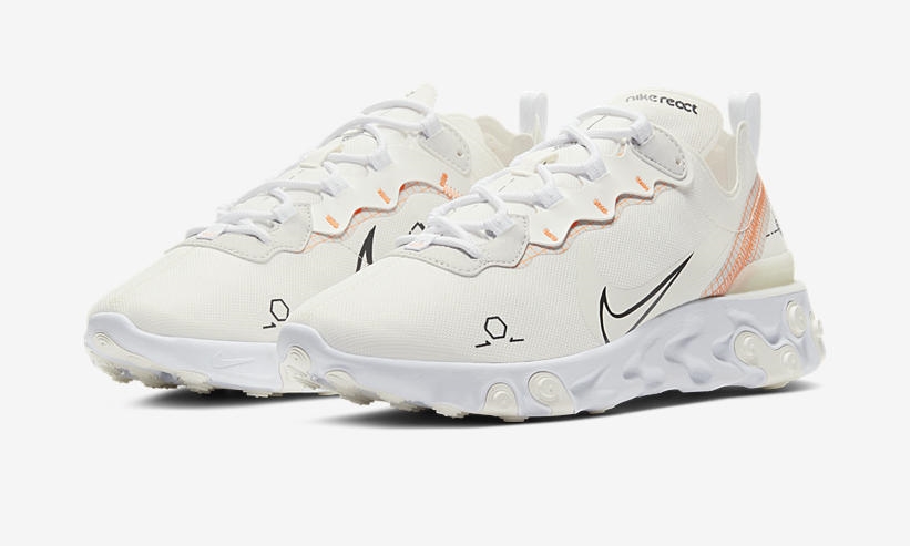 ナイキ リアクト エレメント 55 “セイル/ブラック” “スケッチ トゥ シェルフ スケマティック” (NIKE REACT ELEMENT 55 “Sail/Black” “Sketch To Shelf Schematic”) [CU3009-102]