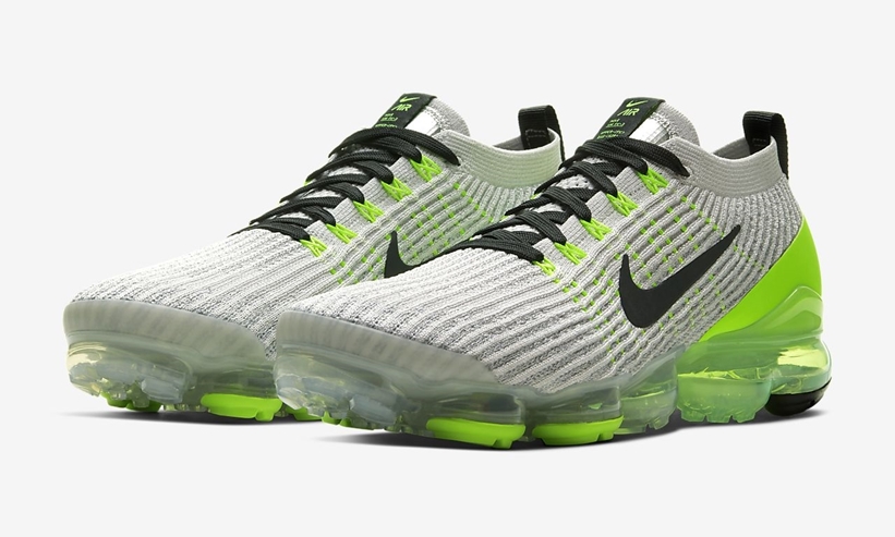 ナイキ エア ヴェイパーマックス 3.0 フライニット “ヴァストグレー/エレクトリックグリーン” (NIKE AIR VAPORMAX 3.0 FLYKNIT “Vast grey/Electric Green”) [AJ6900-011]