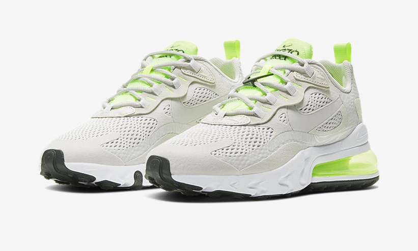 2/13発売！ナイキ エア マックス 270 リアクト “ホワイト/グリーン” (NIKE AIR MAX 270 REACT “White/Green”) [CU3447-001]