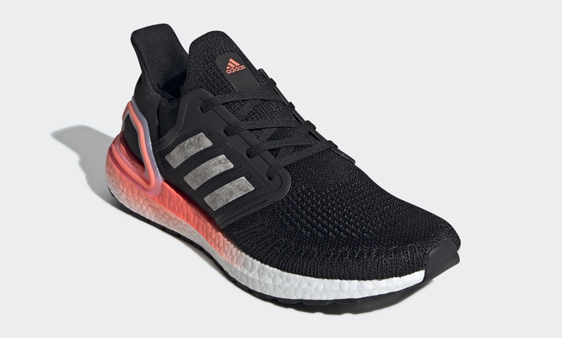 2/27発売！adidas ULTRA BOOST 20 “Core Black/Signal Coral” (アディダス ウルトラ ブースト 20 “コアブラック/シグナルコーラル”) [EG0756]