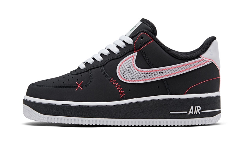 ナイキ エア フォース 1 07 ロー "ブラック/ブライトクリムゾン" (NIKE AIR FORCE 1 07 LOW "Black/Bright Crimson") [CU6646-001]