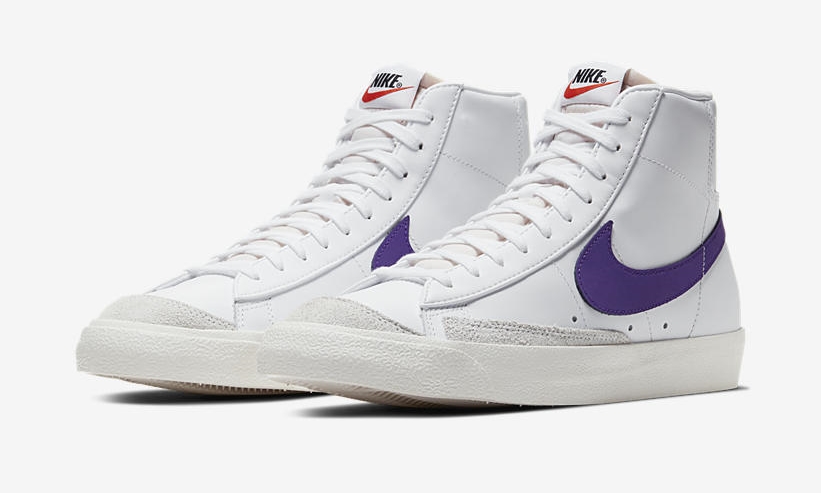 ナイキ ブレーザー ミッド 77 ビンテージ “ホワイト/ボルテージパープル” (NIKE BLAZER MID 77 VINTAGE “White/Voltage Purple”) [BQ6806-105]