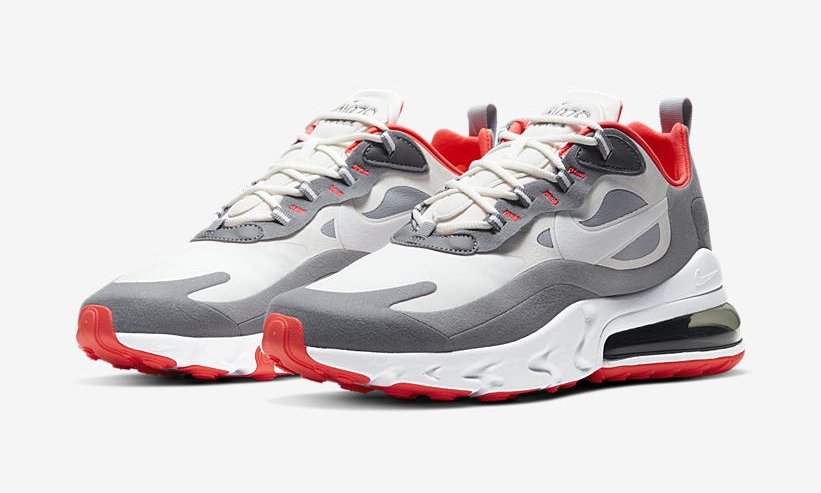 ナイキ エア マックス 270 リアクト “グレー/ホワイト/レッド” (NIKE AIR MAX 270 REACT “Grey/White/Red”) [CT1264-100]