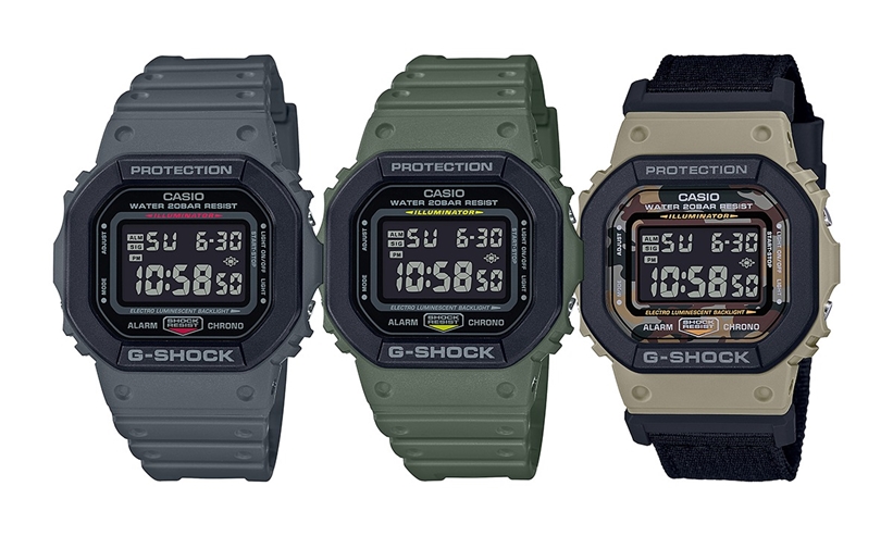 G-SHOCK「DW-5600シリーズ」から、新構造採用によりデザインバリエーションを広げた「Utility Color」が2/14発売 (Gショック ジーショック) [DW-5610SU]