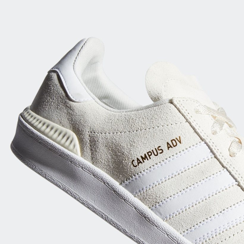 2/6発売！ホワイトスエードアッパーにゴールドカラーのテキストを採用したadidas Originals CAMPUS ADV "Supplier Colour/Gold Metallic" (アディダス オリジナルス キャンパス ADV) [EG8577]