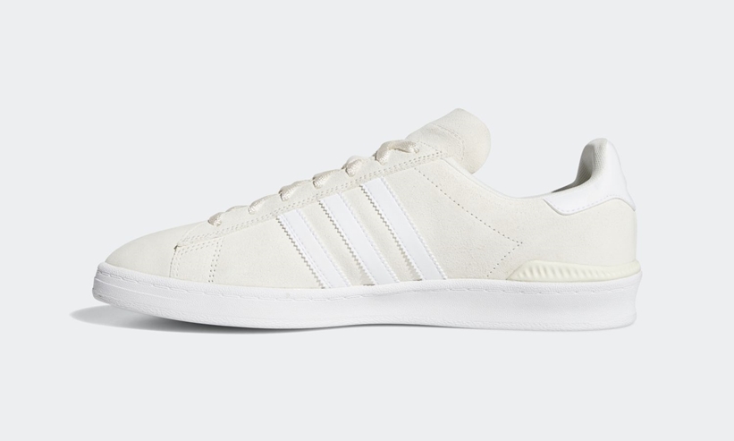 2/6発売！ホワイトスエードアッパーにゴールドカラーのテキストを採用したadidas Originals CAMPUS ADV “Supplier Colour/Gold Metallic” (アディダス オリジナルス キャンパス ADV) [EG8577]