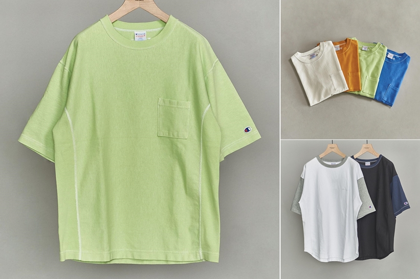 monkey time × Champion 1POCKET TEE/2TONE COLOR TEEが4月上旬発売 (モンキータイム チャンピオン)