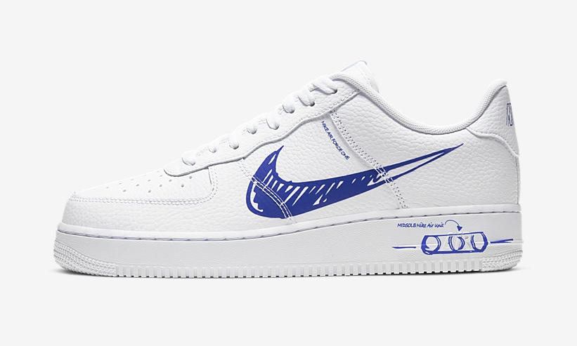 ナイキ エア フォース 1 ロー “ホワイト/ゲームロイヤル” (NIKE AIR FORCE 1 LOW “White/Game Royal”) [CW7581-100]