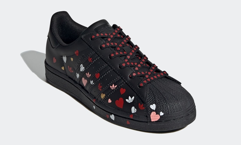 2/13発売！adidas Originals SUPERSTAR “Valentine” “Splash Heart” Black (アディダス オリジナルス スーパースター “バレンタイン” “スプラッシュハート” ブラック) [FV3288]