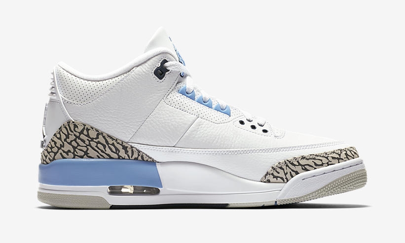 3/7発売！ナイキ エア ジョーダン 3 レトロ “UNC” “ホワイト/ヴェイパーブルー” (NIKE AI JORDAN 3 RETRO “UNC” “White/Vapor Blue”) [CT8532-104]