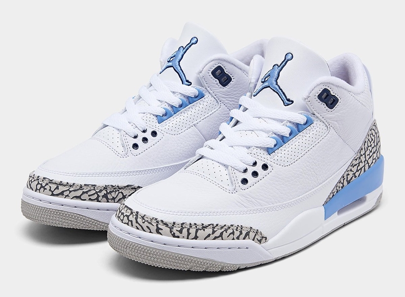 3/7発売！ナイキ エア ジョーダン 3 レトロ “UNC” “ホワイト/ヴェイパーブルー” (NIKE AI JORDAN 3 RETRO “UNC” “White/Vapor Blue”) [CT8532-104]