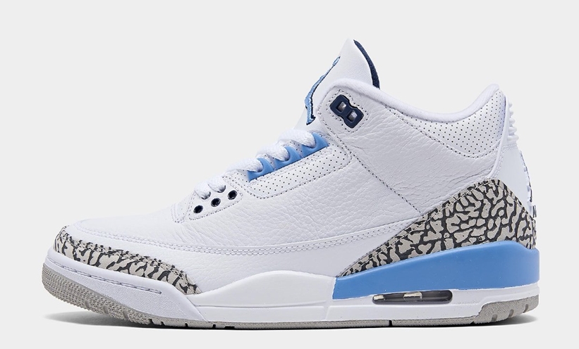 3/7発売！ナイキ エア ジョーダン 3 レトロ “UNC” “ホワイト/ヴェイパーブルー” (NIKE AI JORDAN 3 RETRO “UNC” “White/Vapor Blue”) [CT8532-104]