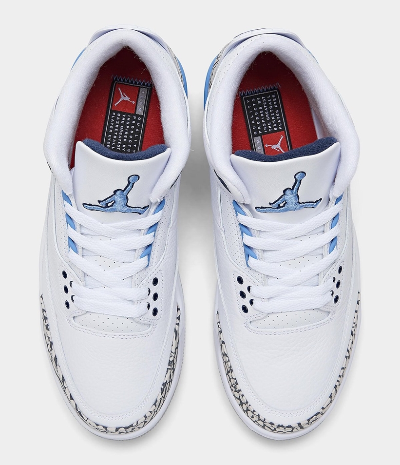 3/7発売！ナイキ エア ジョーダン 3 レトロ “UNC” “ホワイト/ヴェイパーブルー” (NIKE AI JORDAN 3 RETRO “UNC” “White/Vapor Blue”) [CT8532-104]