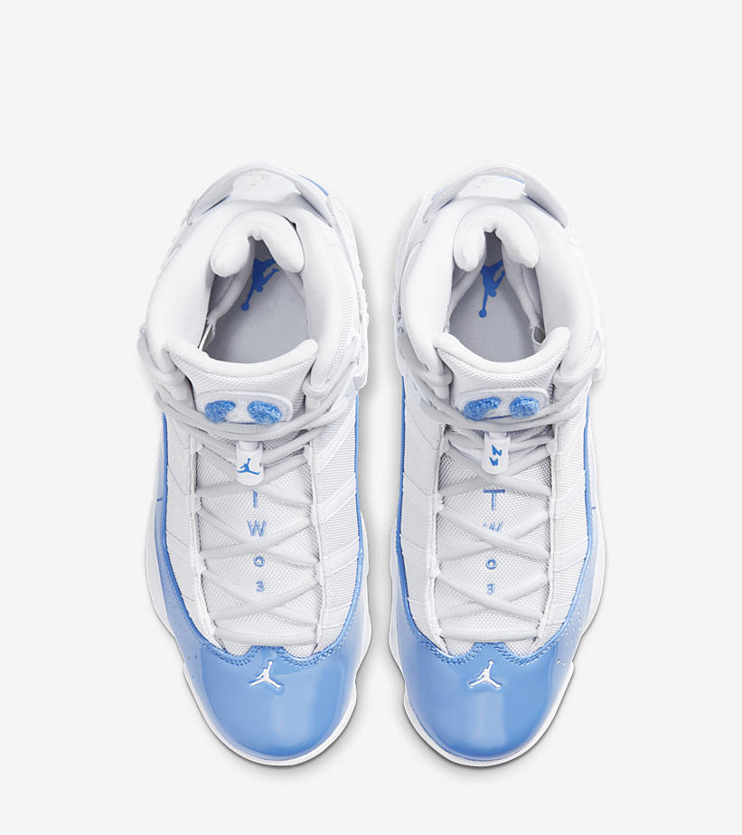 ナイキ エア ジョーダン シックス リングス “UNC” “ホワイト/ヴェイパーブルー” (NIKE AIR JORDAN SIX RINGS {6 RINGS} “UNC” “White/Vapor Blue”) [CW7037-100]