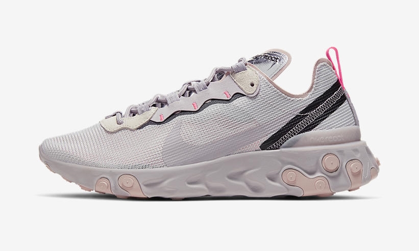 2/14発売！ナイキ ウィメンズ リアクト エレメント 55 “ヴァストグレー/プラチナムバイオレット” (NIKE WMNS REACT ELEMENT 55 “Vast Grey/Platinum Violet”) [CW2369-001]