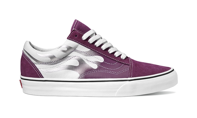 VANS OLD SKOOL “FLAME” DARK PURPLE/TRUE WHITE (バンズ オールドスクール “フレイム”)