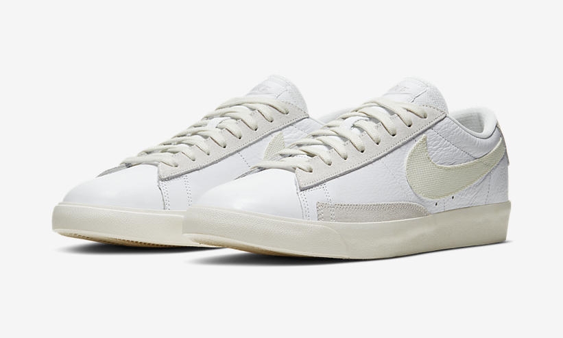 nike blazer low leather white sail