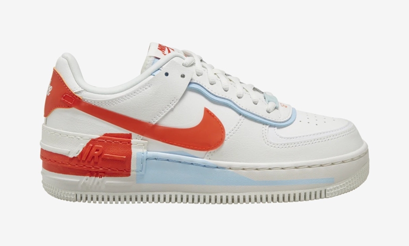 ナイキ ウィメンズ エア フォース 1 ロー シャドウ SE “サミットホワイト/チームオレンジ” (NIKE WMNS AIR FORCE 1 LOW SHADOW SE “Summit White/Team Orange”) [CQ9503-100]