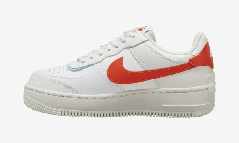 ナイキ ウィメンズ エア フォース 1 ロー シャドウ SE “サミットホワイト/チームオレンジ” (NIKE WMNS AIR FORCE 1 LOW SHADOW SE “Summit White/Team Orange”) [CQ9503-100]