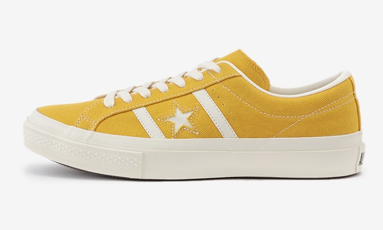 コンバース スター&バーズの素材アレンジモデル ゴールド、ダスティブルーの2カラーが2/21発売 (CONVERSE STAR&BARS CANVAS)