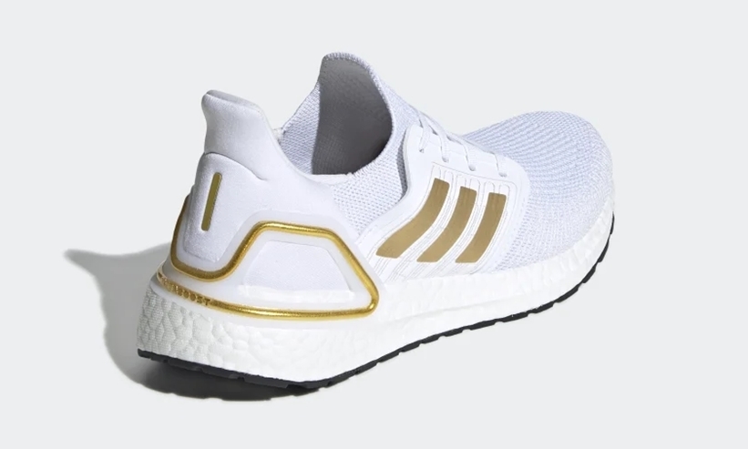 3/12発売！”メタリックゴールド”をアクセントにしたadidas ULTRA BOOST 20 “White/Black” (アディダス ウルトラ ブースト 20 “ホワイト/ブラック”) [EG0727,0754]