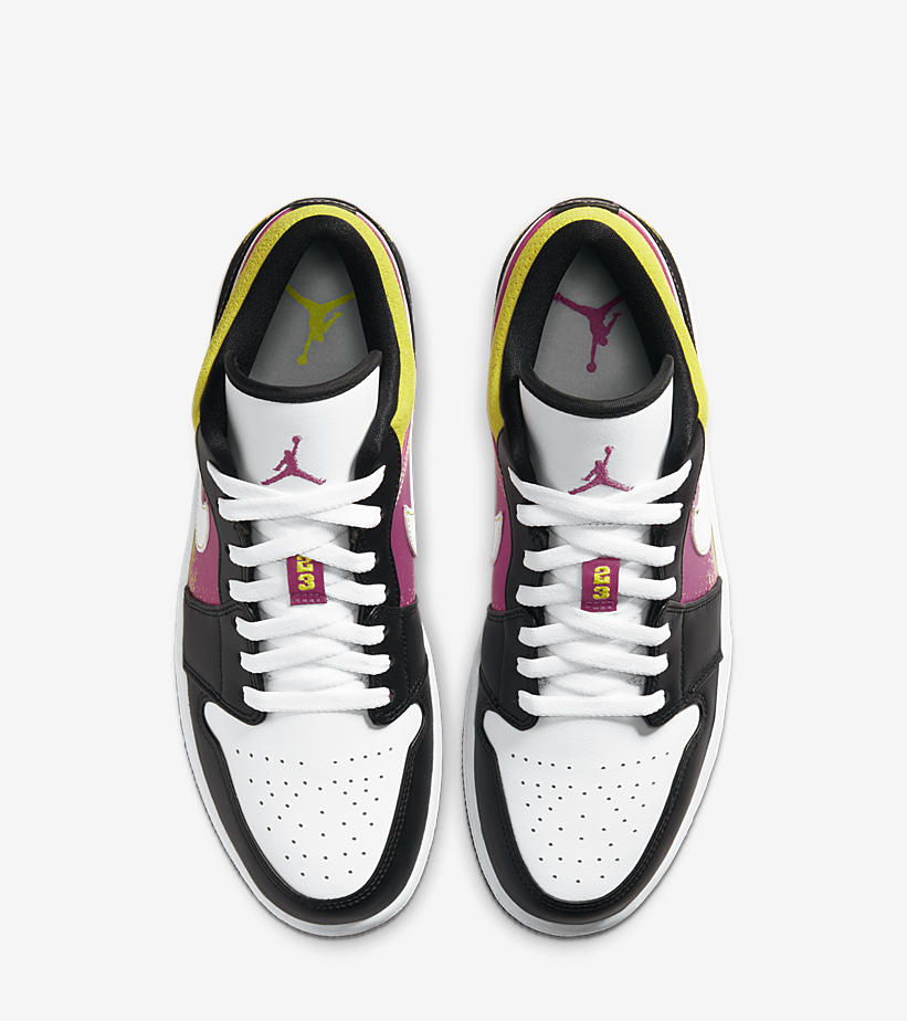 ナイキ エア ジョーダン 1 ロー “ブラック/ホワイト/ピンク/イエロー” (NIKE AIR JORDAN 1 LOW “Black/White/Pink/Yellow”) [CW5564-001]