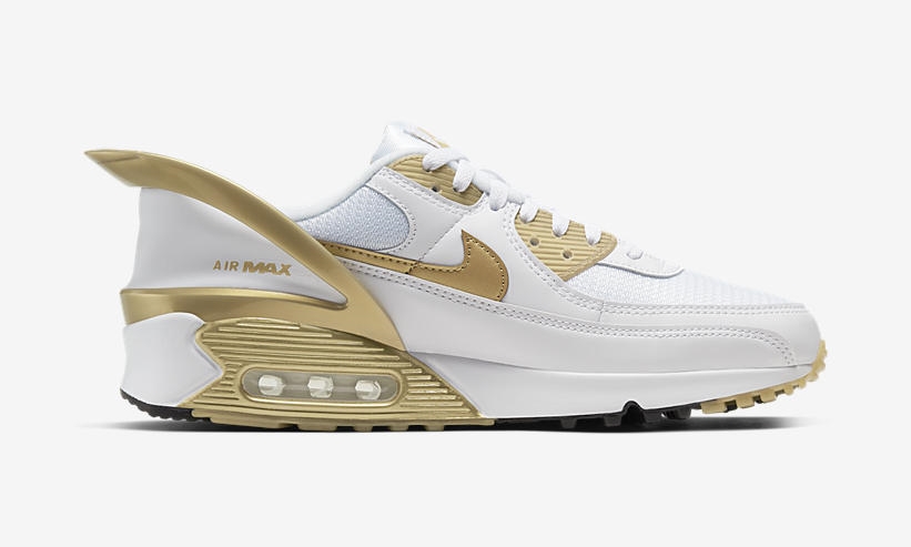 3/9発売！ナイキ エア マックス 90 フライイーズ “ホワイト/メタリックゴールド” (NIKE AIR MAX 90 FLYEASE “White/Metallic Gold”) [CU0814-100]