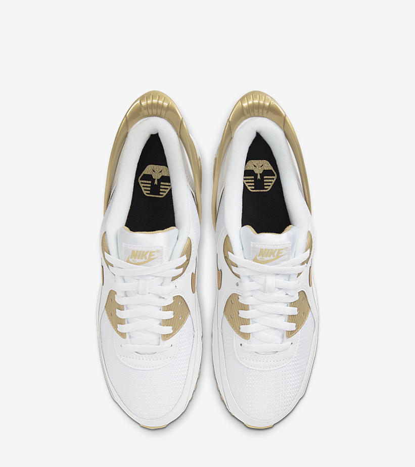 3/9発売！ナイキ エア マックス 90 フライイーズ “ホワイト/メタリックゴールド” (NIKE AIR MAX 90 FLYEASE “White/Metallic Gold”) [CU0814-100]