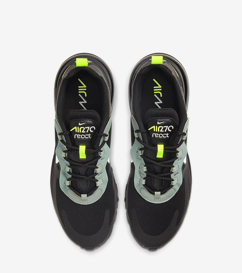 ナイキ エア マックス 270 リアクト “ブラック/ネオンイエロー” (NIKE AIR MAX 270 REACT “Black/Neon Yellow”) [CW7474-001]