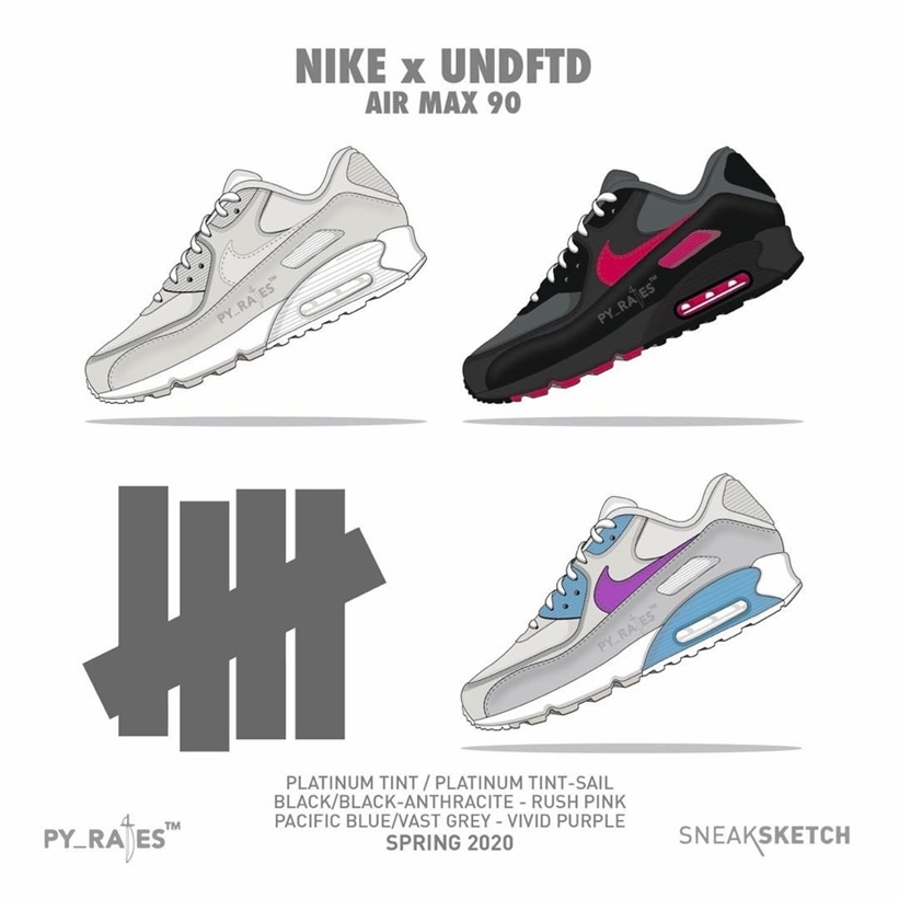 3/14発売！アンディフィーテッド × ナイキ エア マックス 90 (UNDEFEATED NIKE AIR MAX 90 2020 SPRING) [CQ2289-001,002,400]