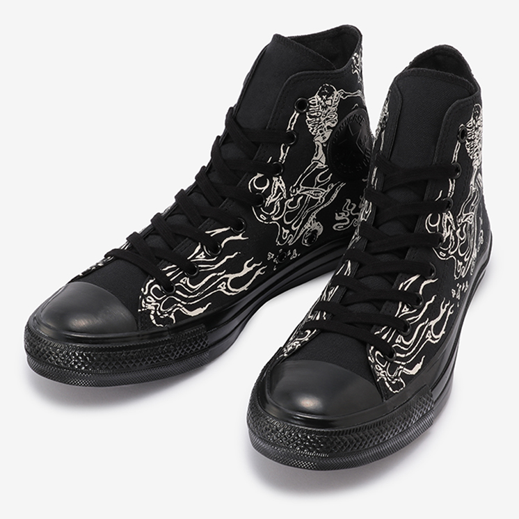 3/17発売！ガイコツがスケートをするグラフィックを総柄プリントした CONVERSE ALL STAR US SKULLSKATER HI (コンバース US スカルスケーター HI)