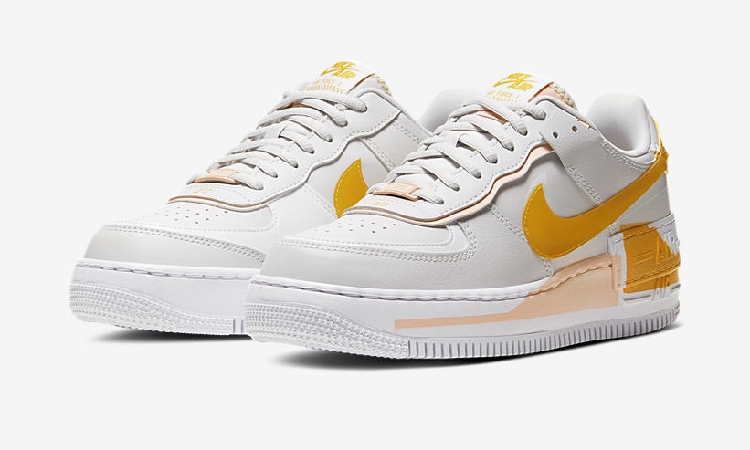 ナイキ ウィメンズ エア フォース 1 ロー シャドウ SE “ヴァストグレー/ポーレンライズ” (NIKE WMNS AIR FORCE 1 LOW SHADOW SE “Vast Grey/Pollen Rise”) [CQ9503-001]