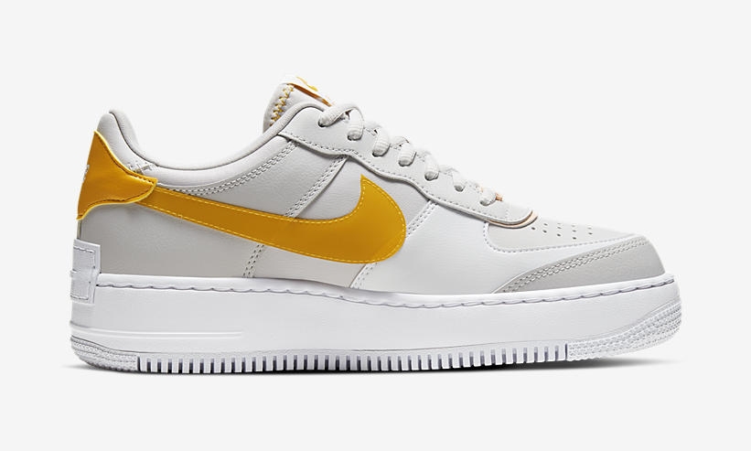 ナイキ ウィメンズ エア フォース 1 ロー シャドウ SE “ヴァストグレー/ポーレンライズ” (NIKE WMNS AIR FORCE 1 LOW SHADOW SE “Vast Grey/Pollen Rise”) [CQ9503-001]