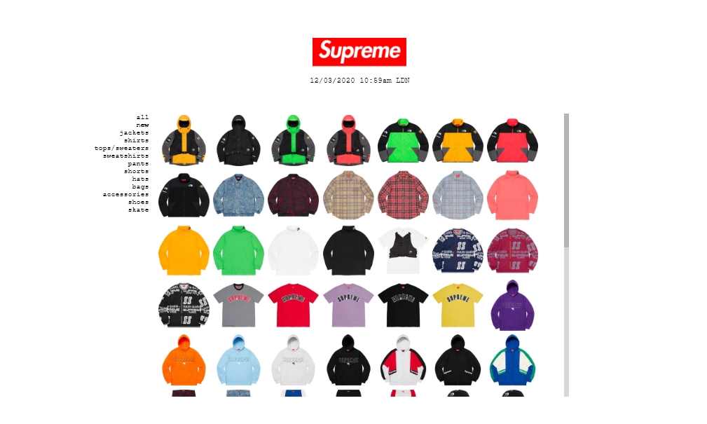 3/14発売！SUPREME × THE NORTH FACE “RTG Series” (シュプリーム ザ・ノース・フェイス) & 2020 S/S レギュラーアイテム一覧！