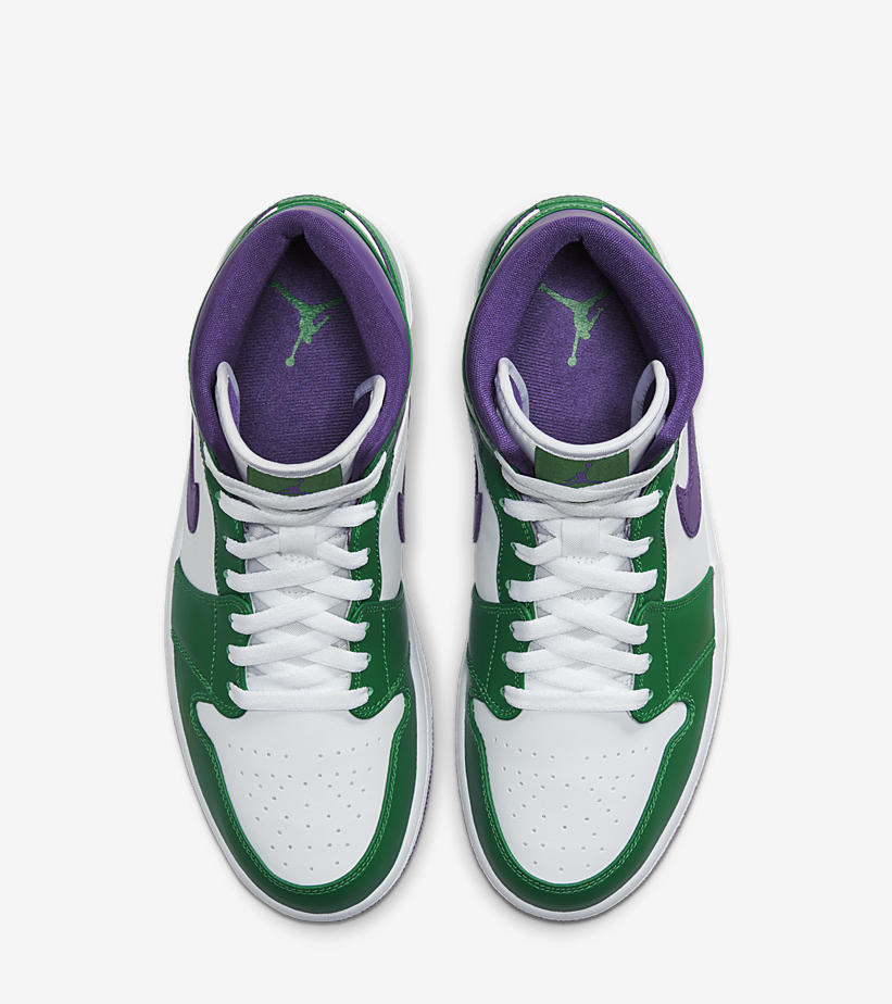 ナイキ エア ジョーダン 1 ミッド “ハルク” “アロエヴェルデ/コートパープル” (NIKE AIR JORDAN 1 MID “Hulk” “Aloe Verde/Court Purple”) [554724-300]