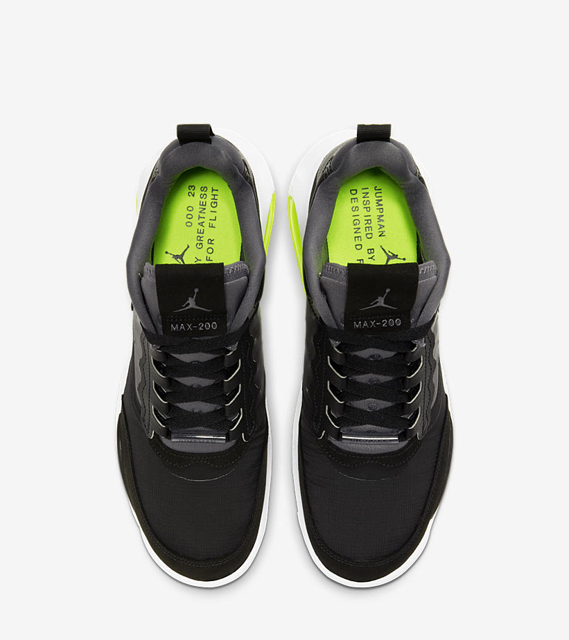 ナイキ ジョーダン マックス 200 “ブラック/ダークグレー/ボルト” (NIKE JORDAN MAX 200 “Black/Dark Grey/Volt”) [CD6105-007]