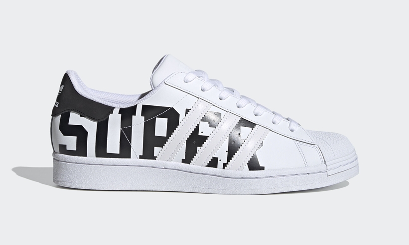 サイドに大きな「SUPERSTAR」を表現したadidas Originals SUPERSTAR “White/Core Black” (アディダス オリジナルス スーパースター “ホワイト/コアブラック”) [FV2816]