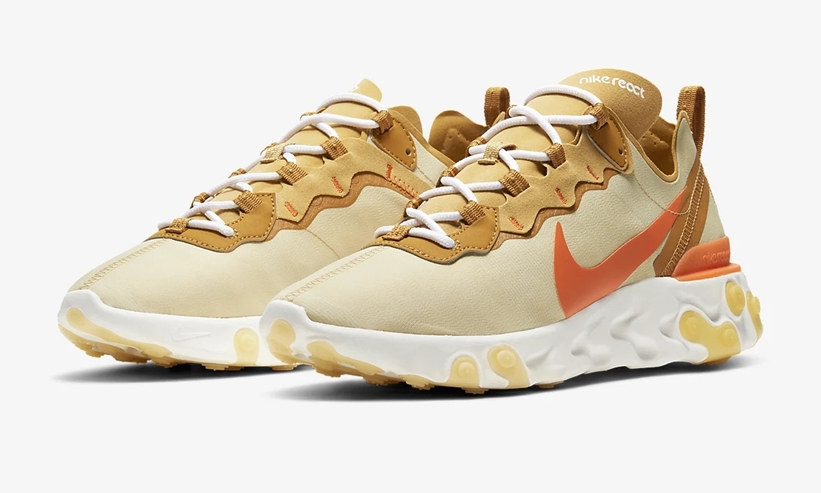 ナイキ リアクト エレメント 55 “チームゴールド/セイル” (NIKE REACT ELEMENT 55 “Team Gold/Sail”) [AT5301-100]