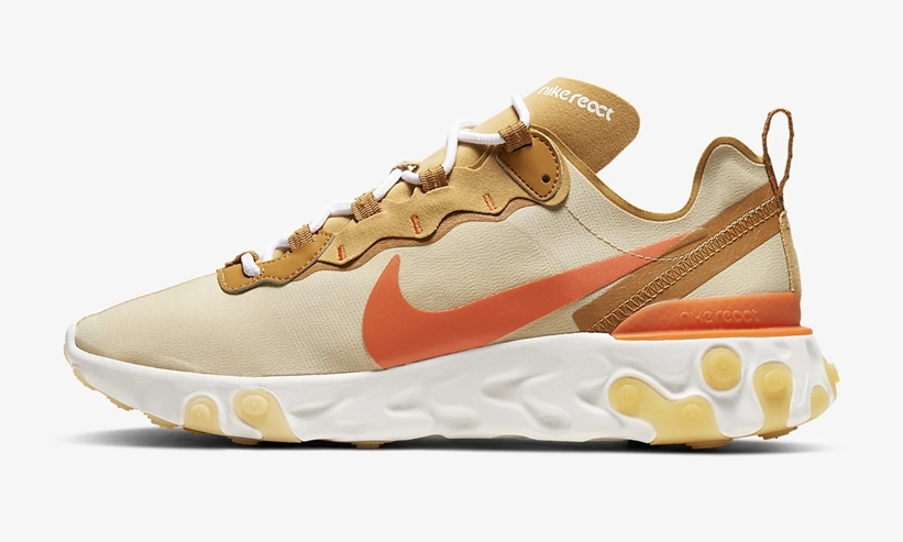 ナイキ リアクト エレメント 55 “チームゴールド/セイル” (NIKE REACT ELEMENT 55 “Team Gold/Sail”) [AT5301-100]