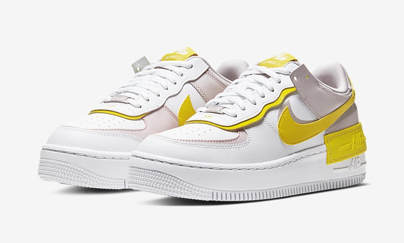 ナイキ ウィメンズ エア フォース 1 ロー シャドウ “ホワイト/イエロー” (NIKE WMNS AIR FORCE 1 LOW SHADOW “White/Yellow”) [CJ1641-102]