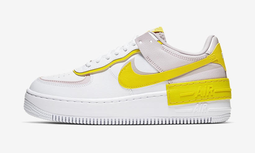 ナイキ ウィメンズ エア フォース 1 ロー シャドウ “ホワイト/イエロー” (NIKE WMNS AIR FORCE 1 LOW SHADOW “White/Yellow”) [CJ1641-102]