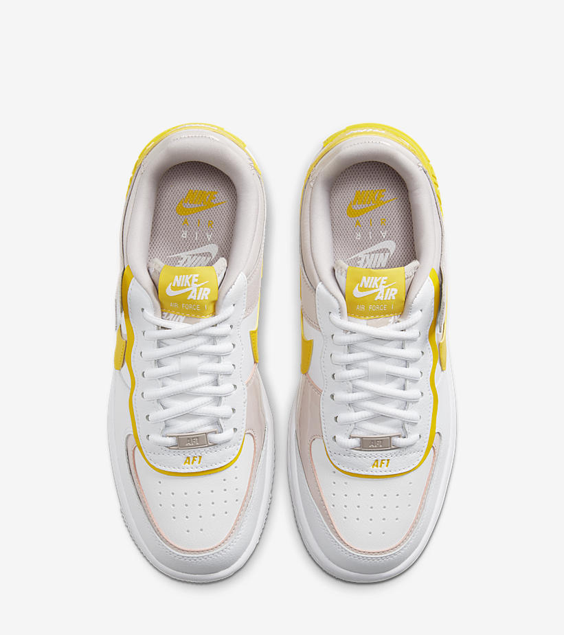 ナイキ ウィメンズ エア フォース 1 ロー シャドウ “ホワイト/イエロー” (NIKE WMNS AIR FORCE 1 LOW SHADOW “White/Yellow”) [CJ1641-102]