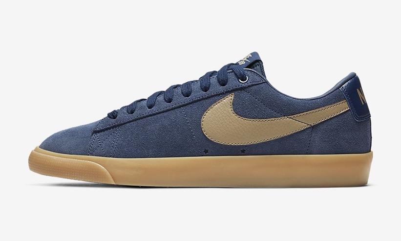 ナイキ SB ブレーザー ロー GT “ミッドナイトネイビー/ガム” (NIKE SB BLAZER LOW GT “Midnight Navy/Gum”) [704939-403]