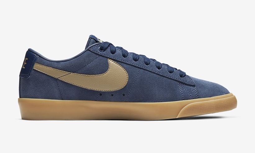 ナイキ SB ブレーザー ロー GT “ミッドナイトネイビー/ガム” (NIKE SB BLAZER LOW GT “Midnight Navy/Gum”) [704939-403]