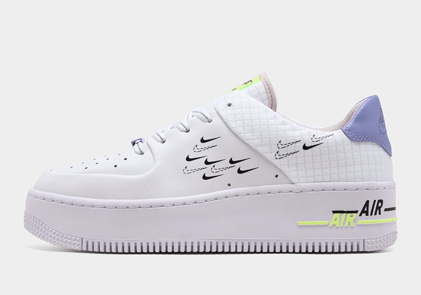 ナイキ ウィメンズ エア フォース 1 セージロー “ホワイト/ブラック/ゴーストグリーン” (NIKE WMNS AIR FORCE 1 SAGE LOW “White/Black/Ghost Green”) [CU4770-100]