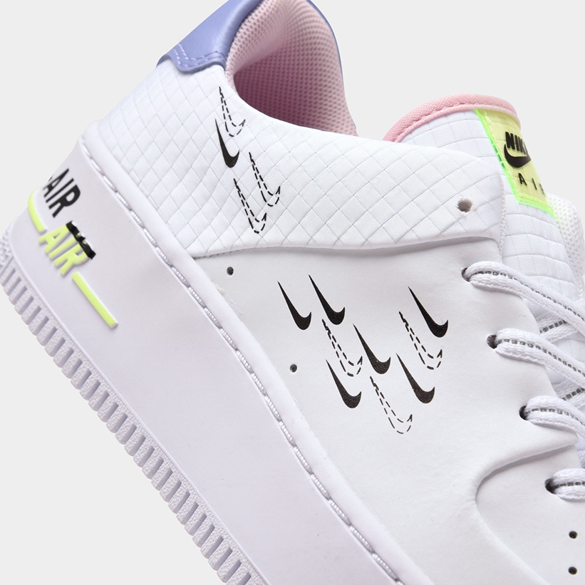 ナイキ ウィメンズ エア フォース 1 セージロー “ホワイト/ブラック/ゴーストグリーン” (NIKE WMNS AIR FORCE 1 SAGE LOW “White/Black/Ghost Green”) [CU4770-100]