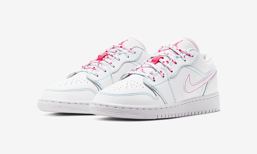 ナイキ GS ウィメンズ エア ジョーダン 1 ロー “ホワイト/マルチ” (NIKE GS WMNS AIR JORDAN 1 LOW “White/Multi”) [554723-101]