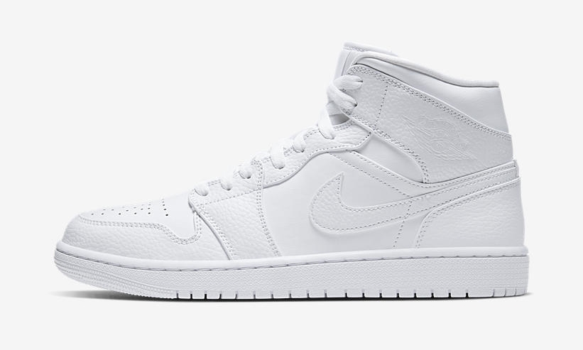 4/1発売！ナイキ エア ジョーダン 1 ミッド “トリプルホワイト” (NIKE AIR JORDAN 1 MID “Triple White”) [554724-130]