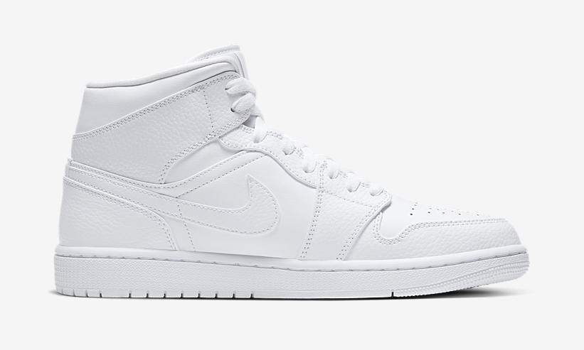 4/1発売！ナイキ エア ジョーダン 1 ミッド “トリプルホワイト” (NIKE AIR JORDAN 1 MID “Triple White”) [554724-130]